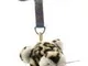 Leopard brown w. metal pendant. 7cm Talisminis