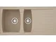 Respekta lavello da cucina Boston in mineralite color sabbia / Lavello da incasso a 1,5 va...