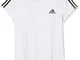 Adidas Equip T-Shirt, Maglietta Bambina, Bianco/Nero, 11-12A