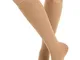 Relaxsan M1050A (Beige, Tg.5) gambaletti medicali cotone classe 1 - K1 compressione gradua...