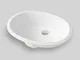 Lavabo Sub 55 per Bagno in Ceramica Sottopiano Ovale 565 x 400 x 200 h