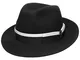 Borsalino Cappello in Lana Twotone Fettuccia Donna/Uomo - Made Italy Bogart di Feltro con...