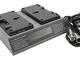 vhbw caricabatterie duale compatibile con Dionic 160, 90 camera - Stazione di ricarica