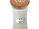 Woodwick Hourglass Candela Profumata Grande con Stoppino Scoppiettante, Fino A 130 Ore, Ce...