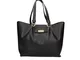 Borsa Shopper large Madrid in similpelle liscia nera