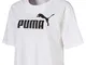 PUMA Ess+ Cropped Logo, Maglietta Donna, Bianco (White), L