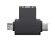 Goobay 55554 Adattatore a T da USB Tipo A a USB 2.0 Micro Tipo B, USB 2.0 Tipo A, Nero