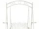 Biscottini Dondolo da Giardino 2 posti 220x198x100 cm - Dondolo Giardino per Esterno in fe...