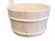 Sudorewell Sauna Secchiello per Sauna in Legno Pino 4,0 L Incl. Utensili + Cazzuola di Plu...