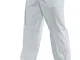 Isacco 044000C Pantalone con Elastico, Taglia 5XL, Bianco