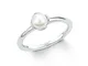 S.Oliver - Anello da donna in argento 925 rodiato, con perla d'acqua dolce, colore: Bianco...