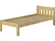 Erst-Holz Robusto Letto Classico in Pino massello Laccato per Materasso 90x200 con doghe r...