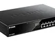 D-Link DGS-1008MP Router Switch Desktop con 8 Porte, Gigabit Max POE, Nero/Antracite