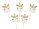 Talking Tables Candles Candele di Compleanno a Forma di Unicorno Confezione da 5 Pezzi, Ce...