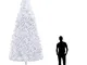 Gecheer Albero di Natale Artificiale Grande Bianco 3 m|4 m|5 m,Albero Artificiale Natale,A...