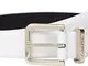 Calvin Klein Cintura in Metallo 25mm, CK White, 80 cm Donna