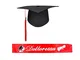 Cappello Laurea + Fascia Gadget Dottoressa, Accessori per Festa Cerimonia di Laurea, per N...