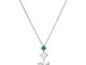 Swarovski Collana Dazzling Swan, Placcato Rodio, Blu