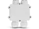 V-TAC VT-871 bianco 4 pin impermeabile Morsettiera diametro del cavo (8-12mm), Ip68