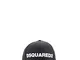 Dsquared Cappello Baseball Uomo Gabardine Nero Bianco