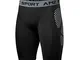 AMZSPORT Pantaloncini Compressione Uomo, Pantaloni Corti Palestra Shorts Sportivi Traspira...