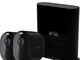 Arlo Pro3, Sistema di Videosorveglianza Wi-Fi con 2 Telecamere 2K HDR, Faro e Sirena Integ...