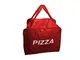 REPLOOD Zaino Borsa Termica Portapizza Porta Pizza da Asporto Chiusura a Zip Rosso o Blu c...