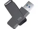 Chiavetta USB 3.0 impermeabile da 1000 GB con portachiavi per PC/laptop/dati di archiviazi...