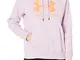Under Armour Rival Sportstyle Graphic Felpa, Donna, Rosa, LG