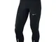 Nike Pantalone Uomo H-Tight Tech - Multicolore (Black/Reflective Silver) - S