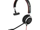 Jabra Evolve 40 UC Mono Headset – Unified Communications Headphones for VoIP Softphone wit...