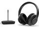 Philips H6005BK/10 Cuffie TV Wireless, Cuffie TV Senza Fili (Over Ear, Portata 100 m, 18 O...