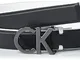 Calvin Klein Seasonal Bombe' Belt 2cm Cintura, Nero (Black 001), 100 Donna
