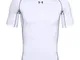 Under Armour UA HeatGear Short Sleeve, Maglietta Uomo, Bianco (White/Graphite (100), M