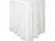 Unique- TableSkirt Gonna Plastificata da Tavola, Tinta Unita, Bianco, 37 cm x 4.3 m, 50046