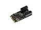 KALEA-INFORMATIQUE Scheda controller M.2 (M2 NGFF) Tipo PCIe M o B+M Key 2 Porta SATA 3.0...