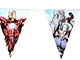 AMSCAN Festone Bandierine Tema Avengers Per Addobbi e Decorazioni Compleanno-2,3 mt, Multi...