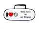 Mygoodprice Borsa a portafoglio con bocce pictogramma I Love bocce con testo personalizzab...