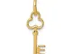 Diamond2Deal - Ciondolo a forma di chiave in oro giallo 14 ct, da donna