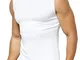 Casey Kevin Canotta Sportiva Compressione Uomo Shirt, Maglietta Senza Maniche Elastica Mus...