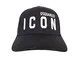 DSQUARED2 Cappello Berretto Baseball Junior Icon DQ04F5D0018DQ900 Nero (1)