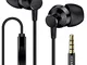 VEENAX M2 Auricolari In-Ear Cuffie Sportive, Cuffiette Stereo con Cavo e Microfono, Aurico...