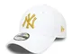 New Era Wmns Metallic 940 Neyyyan Berretto, Unisex Adulto, Bianco, Taglia Unica