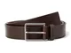 Calvin Klein Cintura Uomo 3.5 cm Essential Belt Cintura in Pelle, Marrone (Dark Brown), 10...