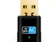 USB Adattatore WiFi per PC, 600Mbps Mini USB WiFi Chiavetta Driver-Libero Dual Band 2,4GHz...