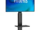 FITUEYES Supporto TV, Mobile TV, con 2 Staffa, Girevole, Regolabile in Altezza, da 32 a 65...