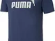 PUMA Ess Logo - Maglietta da uomo, Uomo, Bleu foncé, S