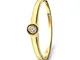 Miore - Anello solitario da donna in oro giallo 9 carati / 375 con diamante brillante 0,04...