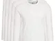 Lower East T-Shirt a Maniche Lunghe Uomo, Pacco da 5, Bianco, S