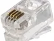 Aerzetix - C21517 - Set di 50 connettori per crimpare RJ9 4P4C a 4 pin per cornetta/cavo t...